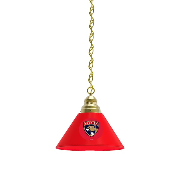 Florida Panthers Pendant Light, Brass Fixture