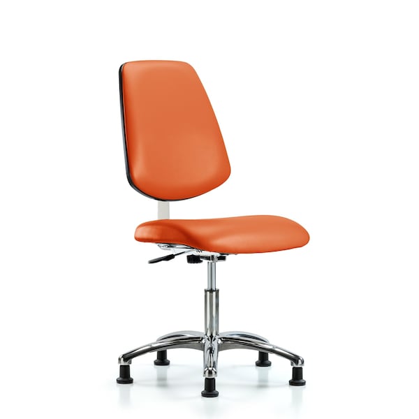 Clean Room Chair 18" to 23" Height, Vinyl, Orange Kist