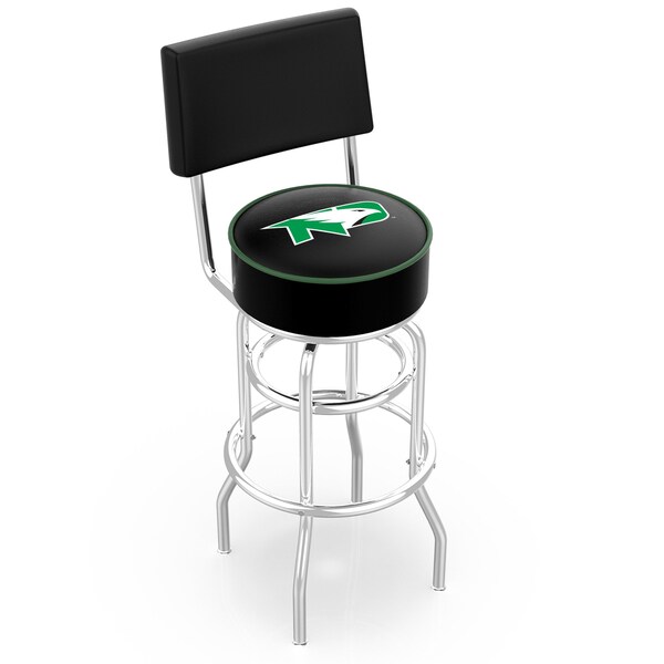25" Chrome 2-Ring North Dakota Swivel Bar Stool, Back
