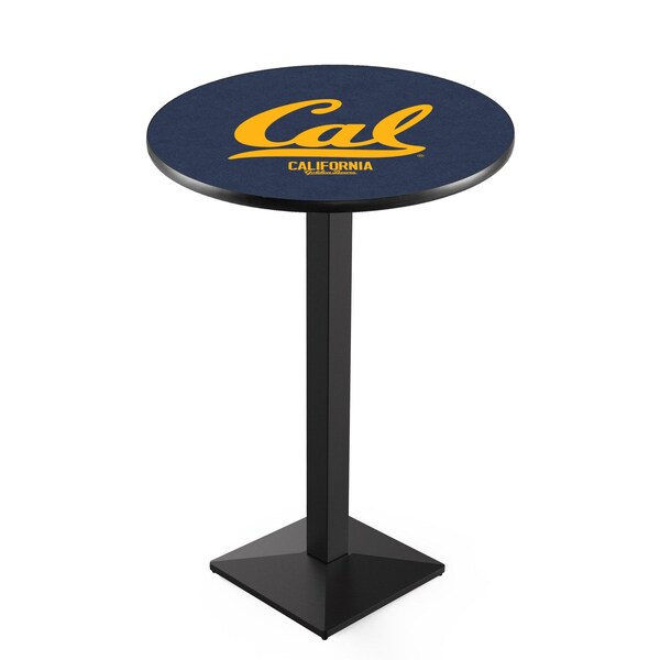 42" Blk Wrinkle Cal Pub Table, 36" dia. Top