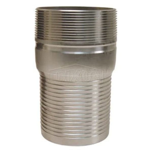No Knurl Combination Nipple, 2-1/2 in, MNPT, Aluminum, Domestic