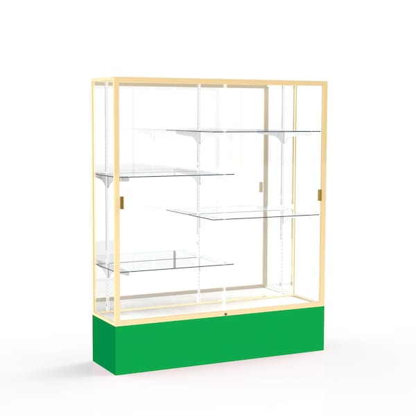 Spirit Floor Display Case 60x72x16, Mirror, Champange