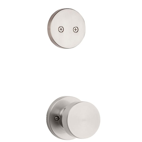 Dummy Interior Pismo Knob Trim with Round Rose Satin Nickel Finish
