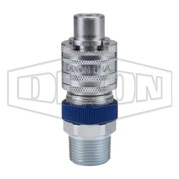 Dix-Lock N Series Interchange Safety-Lock Male Quick Disconnect Pneumatic End Plug, 1/2-14 Nominal