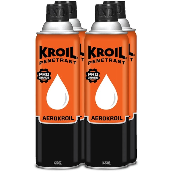 16.5 Oz. Penetrant Original (aka AeroKroil), Penetrating Oil Aerosol, Penetrant, Multipurpose, 4PK