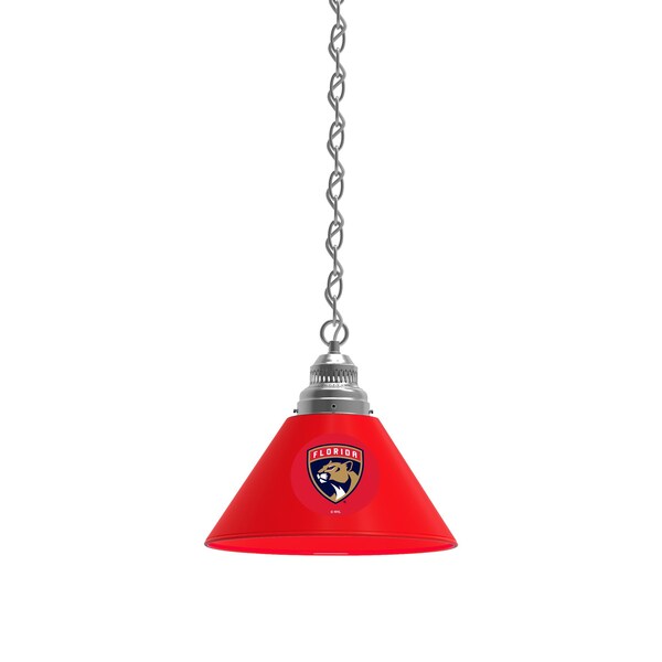 Florida Panthers Pendant Light, Chrome Fixture