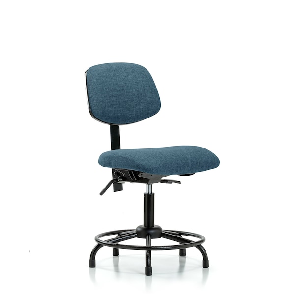Desk Chair Desk Chair, Fabric, RT Tilt Glides, Blu, No Arms, 19" to 24" Height, Fabric, Blue