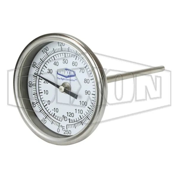 Model 30 Thermometer, 0 to 250DegF, 1 % Accuracy, 1/2 in MNPT Connection