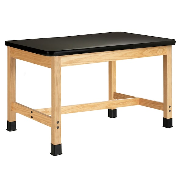 Rectangle Table, 48" W, 50" L, 30" H, HPL, black