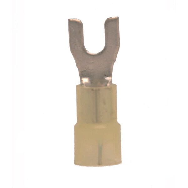 Fork Terminal, #6 Stud Size, 10 AWG, Nylon Insulated, 500 PK