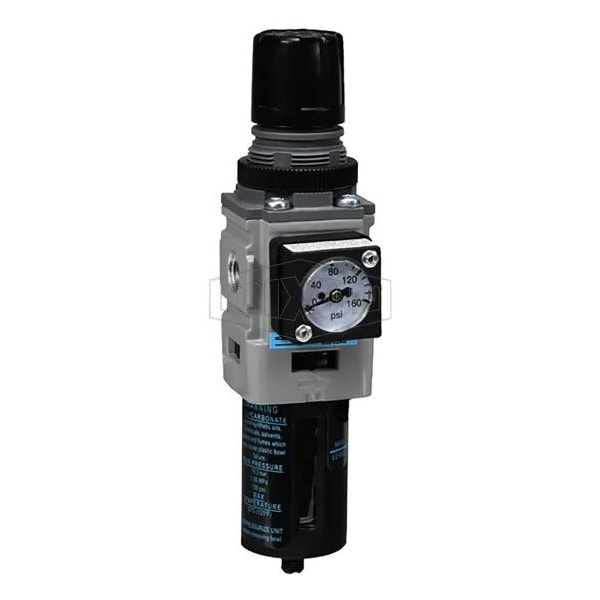 Wilkerson by Self-Relieving Miniature Filter/Regulator, 1/8 in NPT/BSPP-G Port, Polycarbonate Bowl