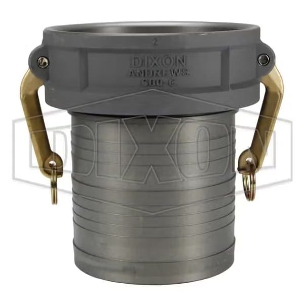 Type-C Cam and Groove Coupler, 6 in Nominal, Female Coupler x Hose Shank End Style, Aluminum, Domest