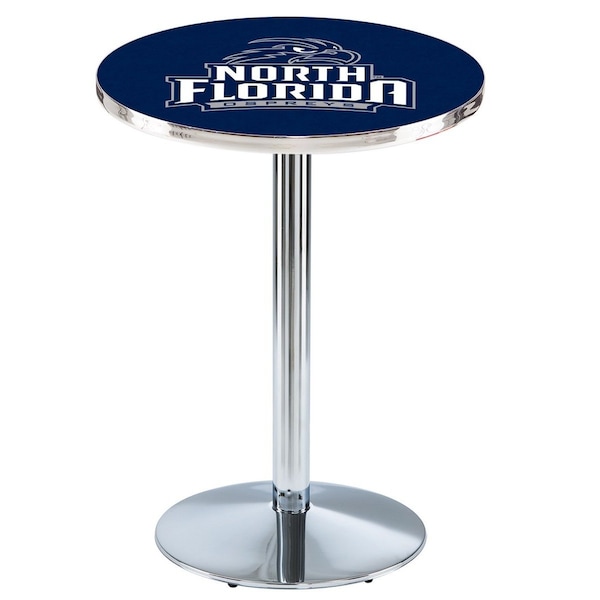 42" Chrome North Florida Pub Table, 36" dia. Top