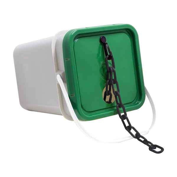 1.5" x 300' Slate Gray Plastic Safety Chain - Pail