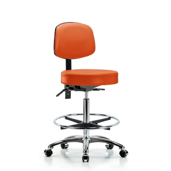 Ben Stool, Hi, Vinyl, Bk, CF, Cast, Orange