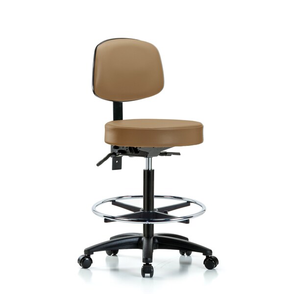 Bench Stool, Hi, Vin, Bk, CF, Cast, Taupe