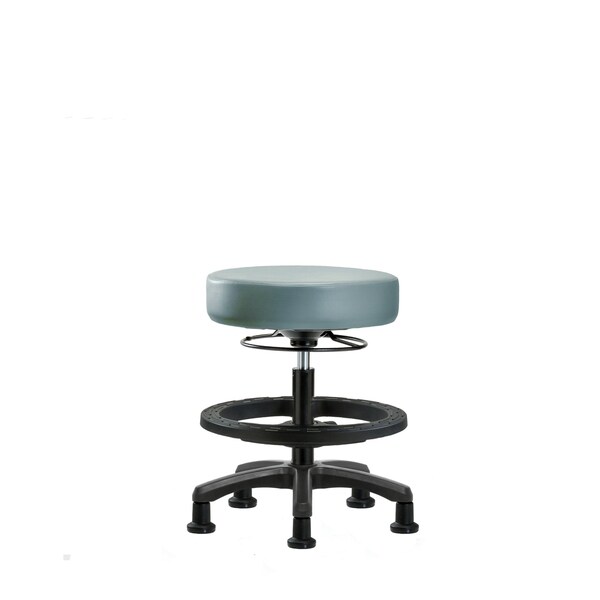 Vinyl Mini-Stool, Med Bench, BF, Glides, Storm