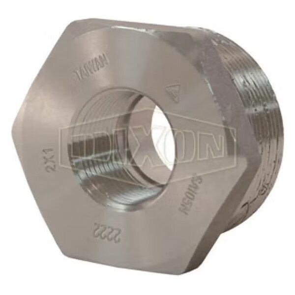 Reducer Hex Bushing, 2-1/2 x 2 in Nominal, MNPT x FNPT End Style, 3000 lb, Forged Steel