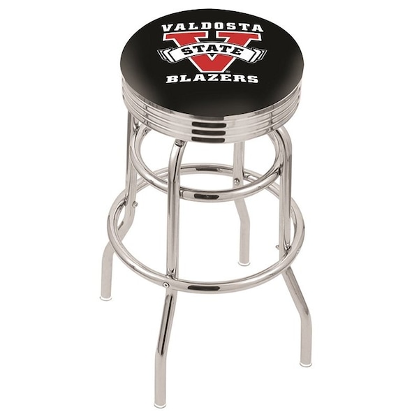 25" Chrome 2-Ring Valdosta State Swivel Bar Stool, Accent Ring