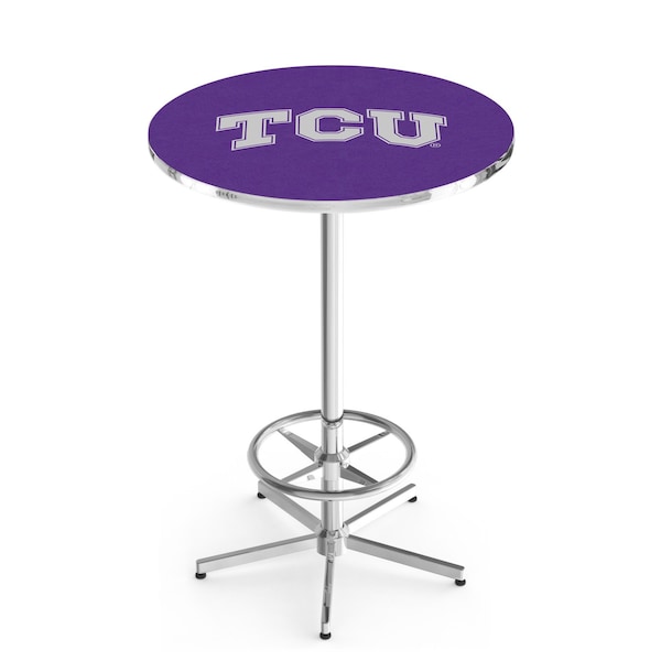 42" Chrome TCU Pub Table, 36" dia. Top