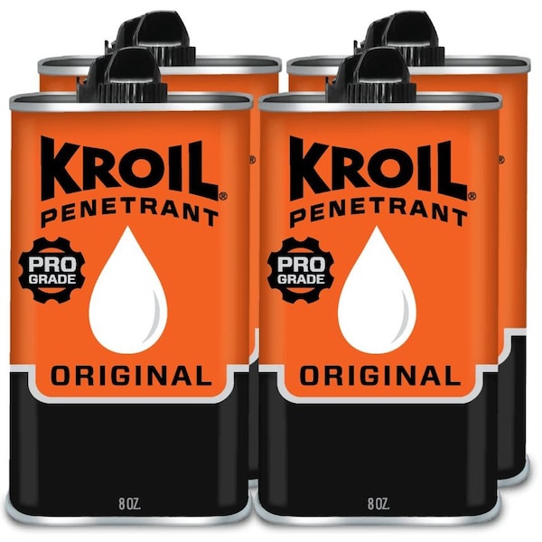 8 Oz. Penetrating Oil, Industrial-Grade, Multipurpose, Rust Loosening, Penetrant, 4PK