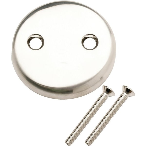 Overflow Tub Face Plate, Brushed Nickel, For Bath Drains