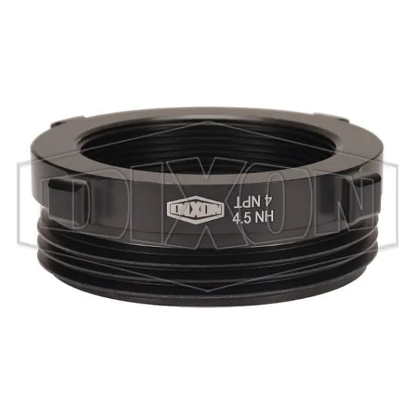 Style N37 Rocker Lug Hydrant Adapter, 4 x 4-1/2 in, FNPT x Male NST NH, Aluminum, Hardcoat Anodize