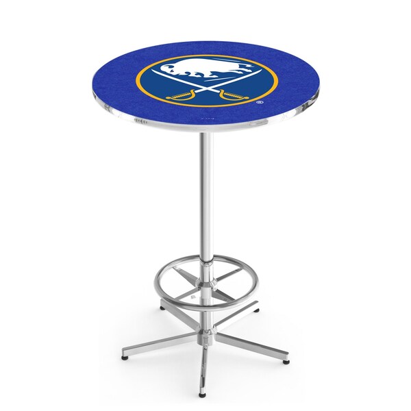 42" Chrome Buffalo Sabres Pub Table, 36" dia. Top