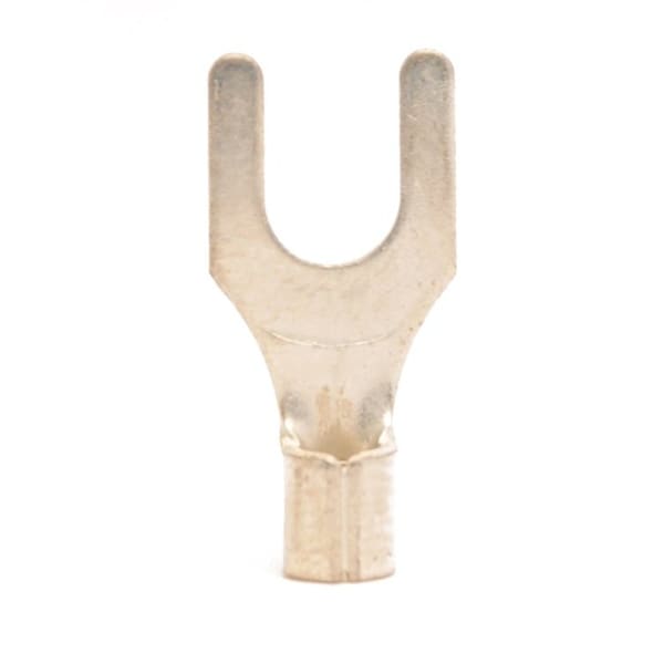 Fork Terminal, 1/4 in Stud Size, 10 AWG, 600 V, 500 PK