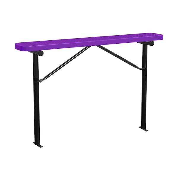 Bench w/o Back, Ingroud Mount, 6ft., Purple