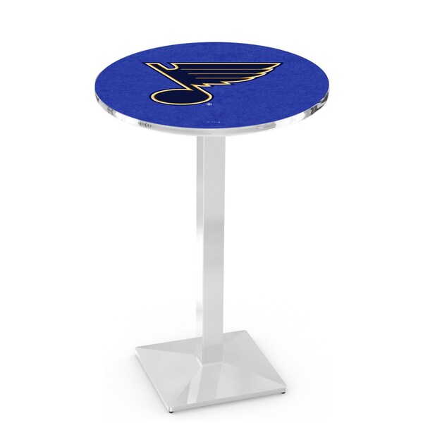 42" Chrome St Louis Blues Pub Table, 36" dia. Top