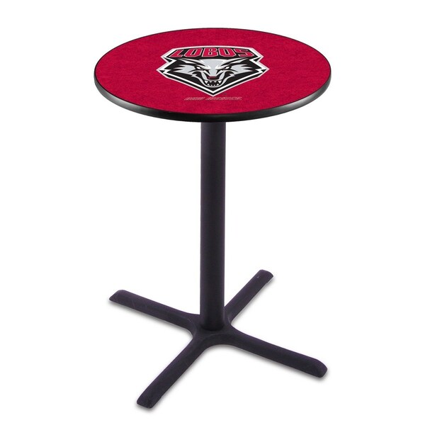 42" Blk Wrinkle New Mexico Pub Table, 36" dia. Top