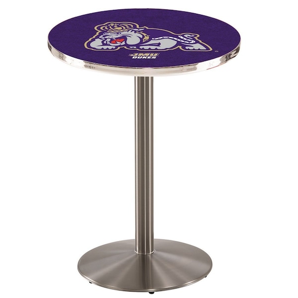 42" Stainless Steel James Madison Pub Table, 36" dia. Top