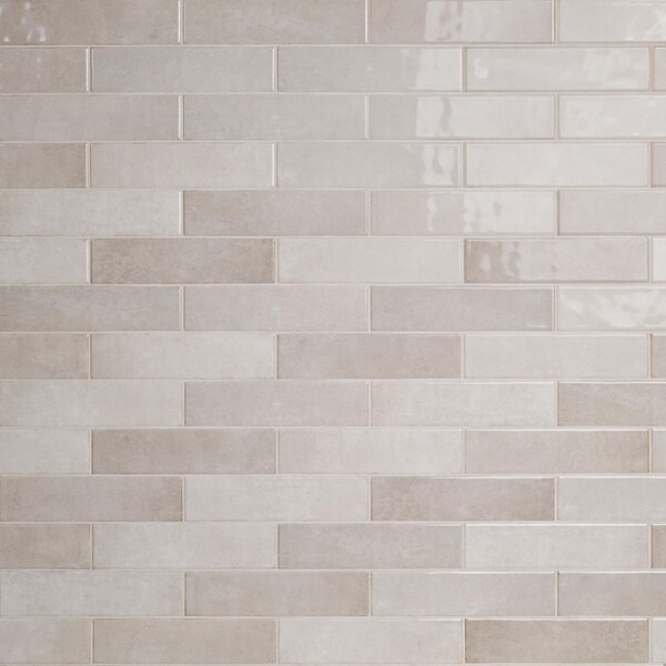 Renzo Sterling 3" X 12" Glossy Ceramic Wall Tile, PK22