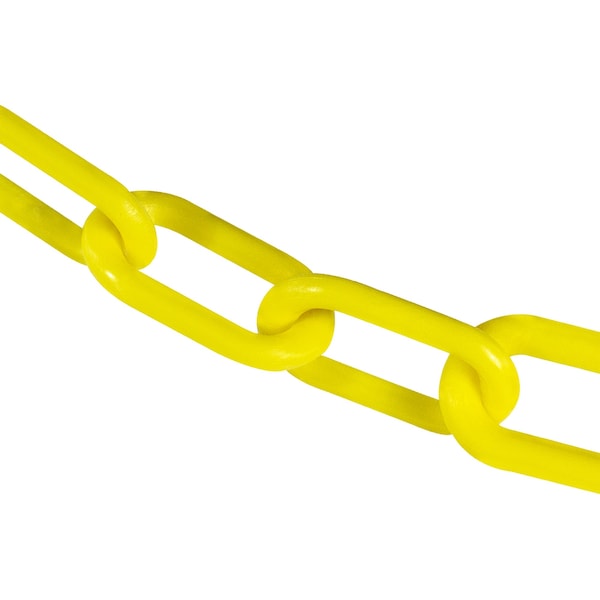 3" x 25' Yellow Plastic Safety Chain