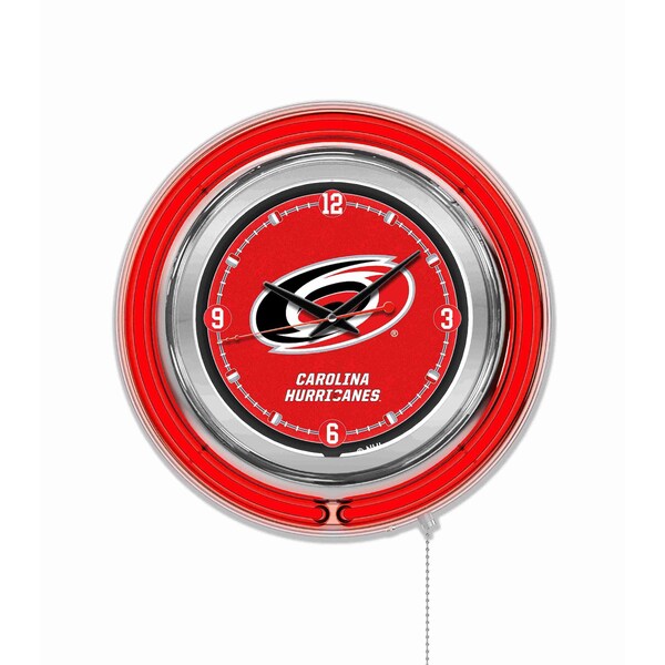 Carolina Hurricanes Double Neon 15" Clock, NHL