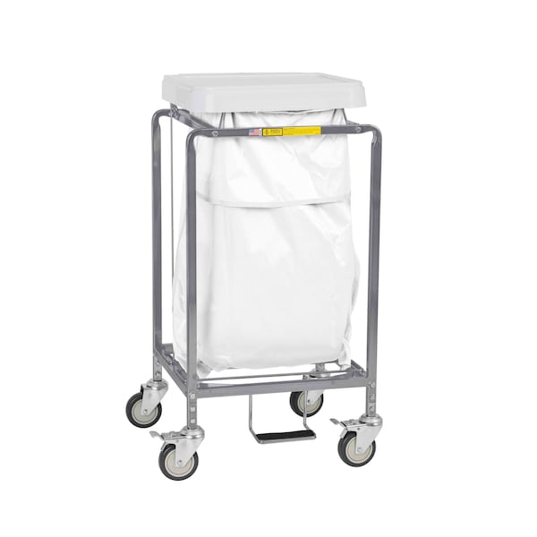Drawstring, Steel, Hamper Bag, White