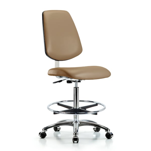 Clean Room Chair 26" to 35-1/2" Height, Vinyl, Taupe