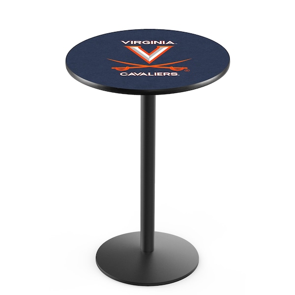 36" Blk Wrinkle Virginia Pub Table, 36" dia. Top