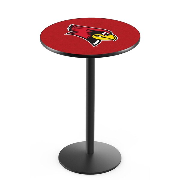 42" Blk Wrinkle Illinois State Pub Table, 36" dia. Top
