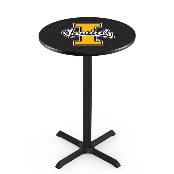 42" Blk Wrinkle Idaho Pub Table, 36" dia. Top