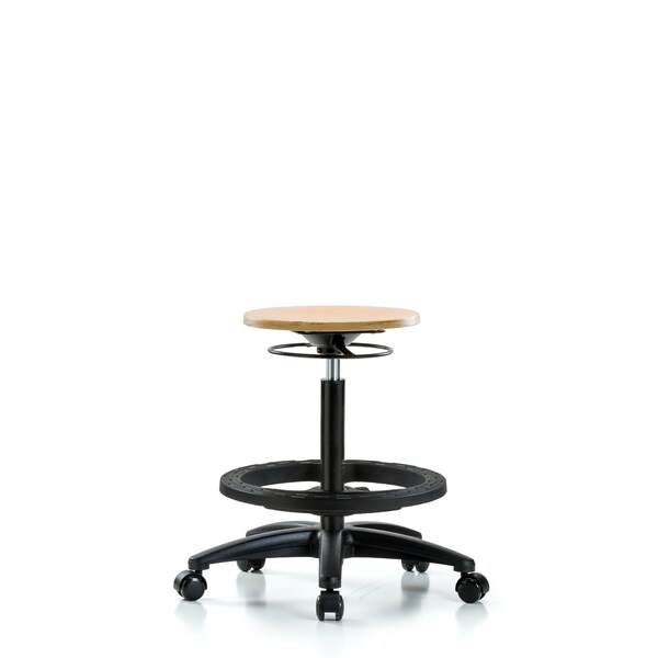 Bench Stool, Hi, Wood, BF, Casters