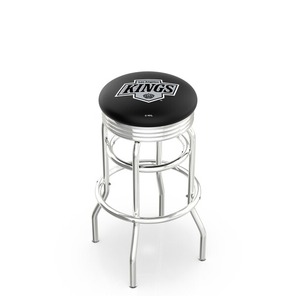 25" Chrome 2-Ring Los Angeles Kings Swivel Bar Stool, Accent Ring