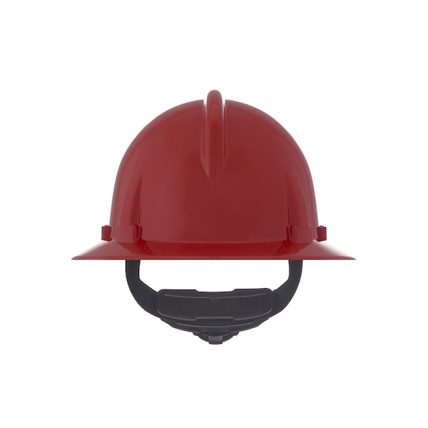 Hard Hat, Topgard, Full Brim, Polycarbonate, Fas-Trac III, Type 1, Class E, Red