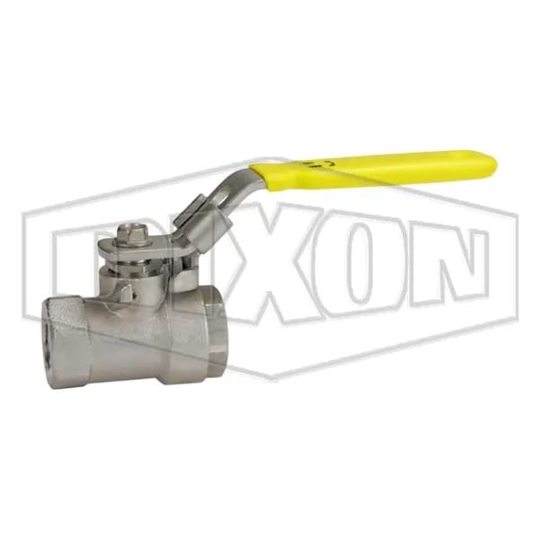 2 pc Ball Valve, 1/4 in Nominal, FNPT End Style, 316 SSss Steel Body, Full Port, PTFE Seal Soft