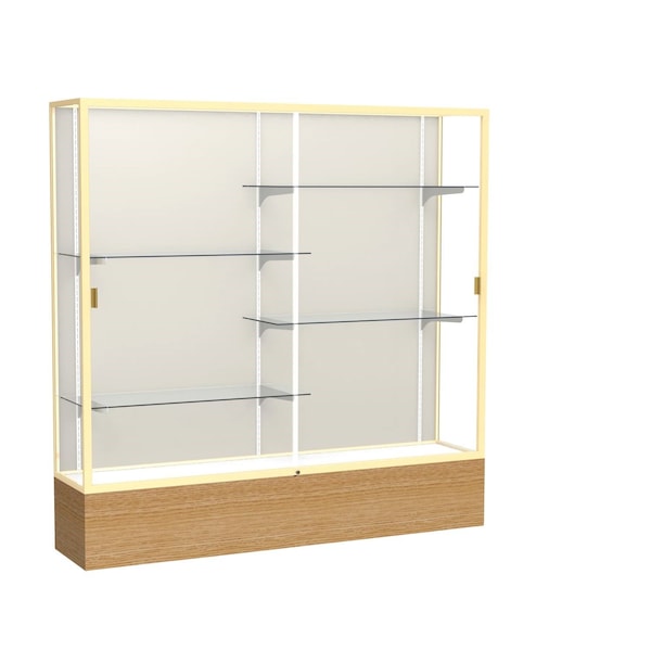 Floor Display Case 72x72x16, Plaque, Champange