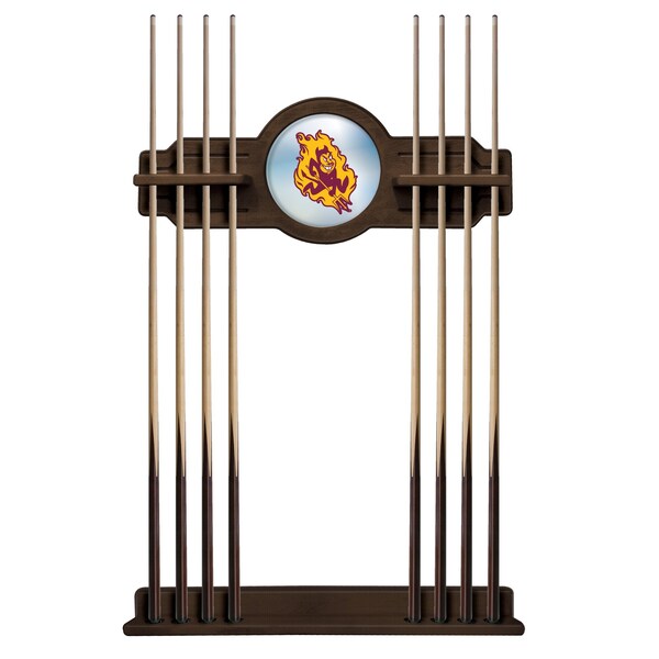 Arizona State Cue Rack in Navajo Finish, Sparky Logo