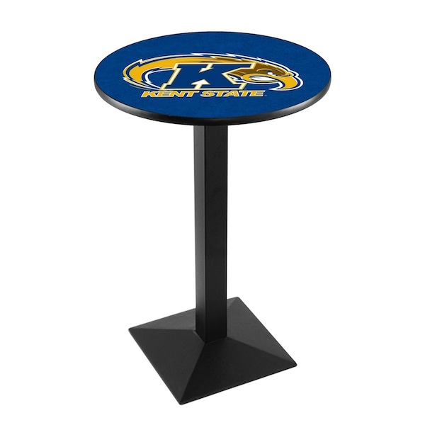 42" Blk Wrinkle Kent State Pub Table, 36" dia. Top