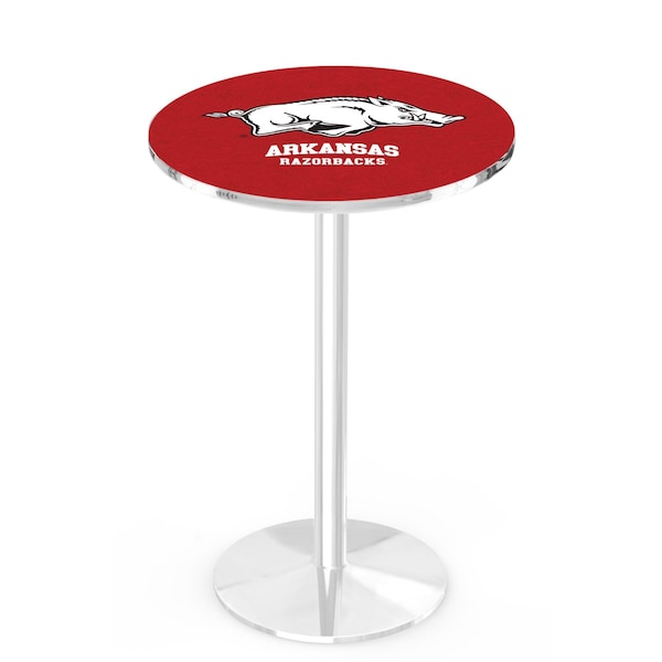 42" Chrome Arkansas Pub Table, 36" dia. Top