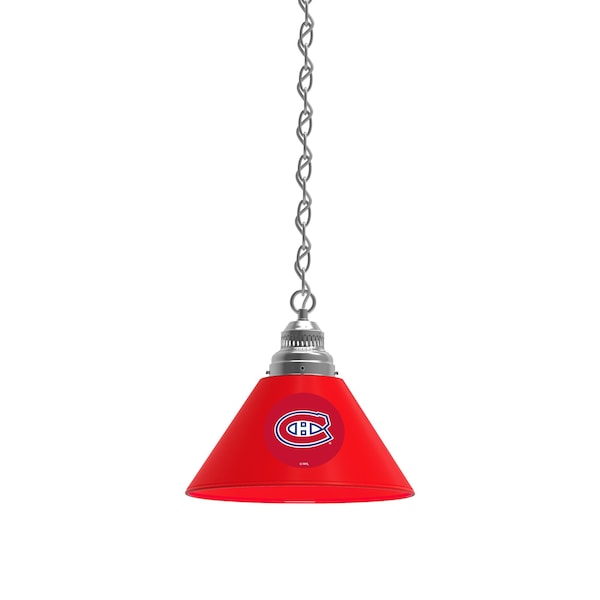 Montreal Canadiens Pendant Light, Chrome Fixture
